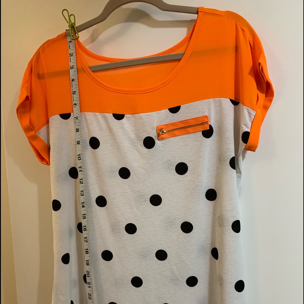 Neon Orange with polka dots T-Shirt